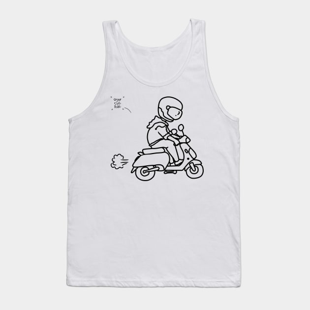 motorbike rider with classic scooter quotes Tank Top by bloomroge